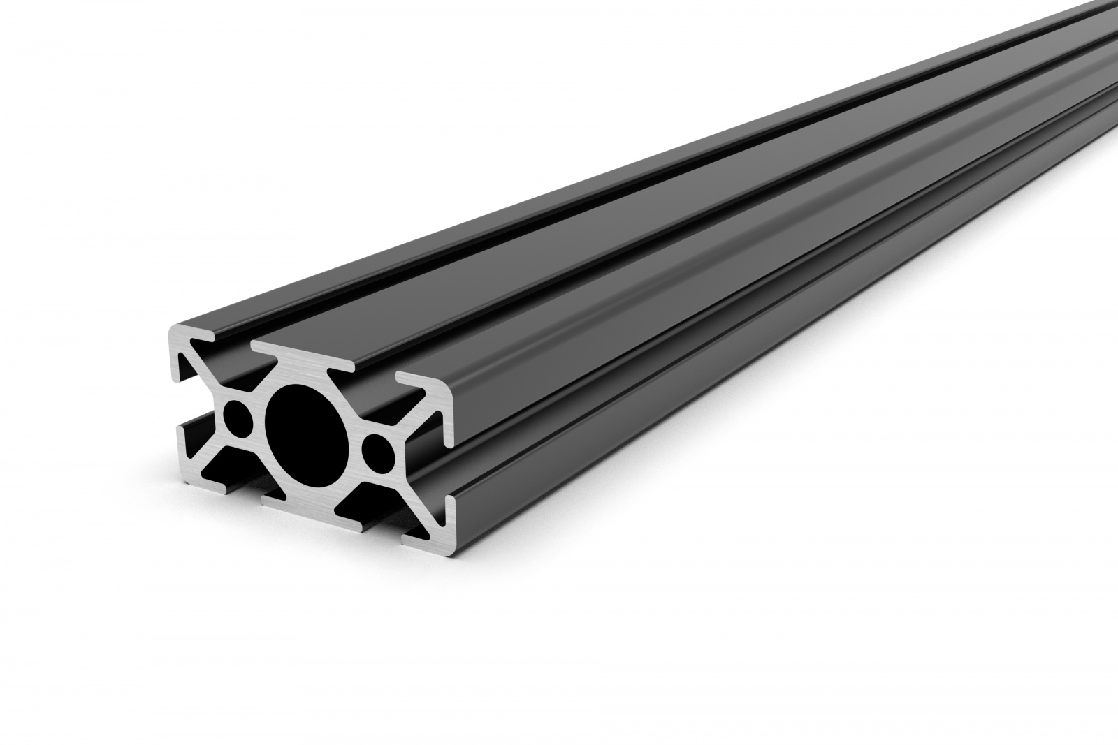 Aluminum profile 60x30 groove 8 I-type Black